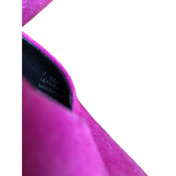 Rebecca Minkoff Slip On Mule 3.5" Heels Fuchsia Pink Suede Womens Size 7.5 - Picture 8 of 10
